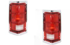 Chrome Tail Lights For Dodge Ramcharger Truck 1981-1993 Left Right Pair picture