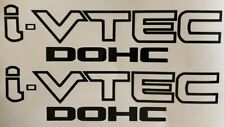 (2) Two i-VTEC DOHC Emblem BLACK Vinyl Decal Stickers  picture