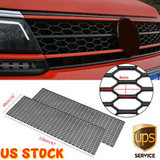 2 PC Universal ABS Plastic Racing Honeycomb Hex Mesh Grill Spoiler Bumper Vent picture