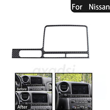 Real Carbon Fiber Car Navigation Panel Cover Trim For Nissan GTR R35 2008-2016 picture