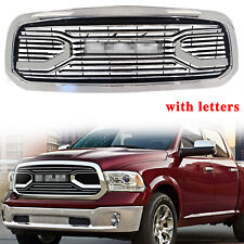 Front Bumper Grille Fit For 2013-2018 Dodge RAM 1500 Chrome Grill W/ Letters picture