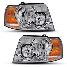 For 2003-2006 Ford Expedition Headlights Chrome Housing Headlamp Replacement picture