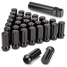 32 14x1.5 Spline Black Lug Nuts with Key For Chevy silverado 2500HD 3500HD C2500 picture