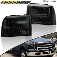 FIT FOR 2005-2007 FORD F250 F350 F450 F550 SUPERDUTY SMOKE HEADLIGHTS LAMPS  picture