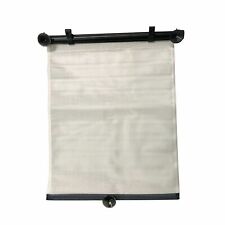 New White Mesh Roller Side Window Sunshade retractable w/ Suction Cups 14'' Wide picture
