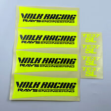 Yellow+Black JDM Reflective RAYS VOLK Racing TE37SL Wheel sticker decal Drift picture