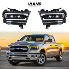 Clear VLAND For 2019-2024 Dodge Ram 1500 Full LED Headlights W/Startup Animation picture