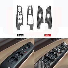 4x Carbon Fiber Window Lift Panel Switch Trim Cover For 2006-2011 Honda Civic picture