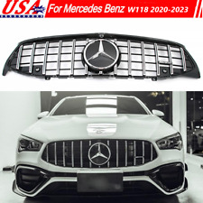 Chrome GTR Style Grille For Mercedes Benz CLA-Class W118 2020-2023 W/3D Emblem  picture