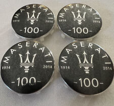 MASERATI 100 YEARS CENTER CAP CAPS SET OF 4 NEW  60mm(58mm)  picture