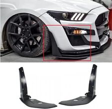 For 2015-23 Ford Mustang GT500 Style Front Bumper Corner Winglet Splitters Black picture