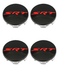 SRT OEM CENTER CAPS CHARGER CHALLENGER DURANGO JEEP TOR RED LTR GLOSS BLACK picture