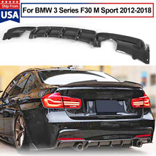 FOR BMW 3 SERIES F30 M-SPORT PERFORMANCE DUAL REAR DIFFUSER VALANCE CARBON FIBER picture