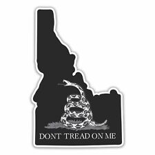 Black Idaho State Shaped Gadsden Flag Sticker Decal Vinyl ID Don't Tread on Me picture
