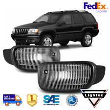 For 99-03 Jeep Grand Cherokee Fog Lights Clear Driving Lamp H12 Bulbs Right+Left picture