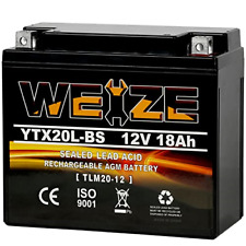 Weize YTX20L-BS High Performance Power Sports- Maintenance Free - Sealed AGM BS picture