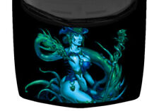 Light Cyan Fantasy Sorceress By Dragon Hood Wrap Vinyl Car Truck Graphic Decal picture