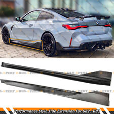 PERFORMANCE STYLE CARBON FIBER SIDE SKIRT EXTENSION FOR 2021-2024 BMW G82 G83 M4 picture