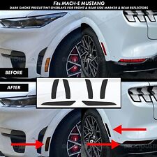 For 21-23 Ford Mach-E Mustang Side Markers Reflectors Smoke Tint Vinyl Overlays picture