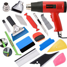 Car Home Paint Shrink Wrapping 110V Heat Gun Kit Vinyl Squeegee Felt Wrap Tools picture