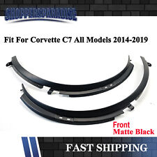 For Corvette C7 Z06 GS 14-19 Matte Black Front Wheel Extension Trim Fender Flare picture