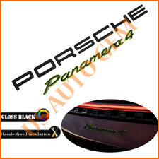 Gloss Black & Green Porsche Panamera 4 Rear Badge Emblem Set Look Deck lid OEM picture