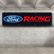 Premium Flag Ford Racing 2x8 ft Banner Shelby Cobra SVT Car Truck Garage Sign picture