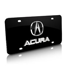 Acura 3D Logo and Nameplate Black Metal License Plate picture
