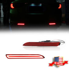 2PCS 3D Optic Red Lens LED Rear Bumper Reflector Brake Tail lights For Toyota picture