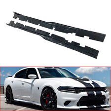 For 15-23 Dodge Charger Side Skirts Accessories Carbon Fiber Look Rock Panels picture