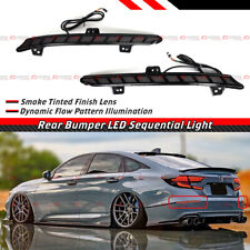 FOR 18-2022 ACCORD SMOKE LENS REAR BUMPER REFLECTOR DYNAMIC LED SEQUENTIAL LIGHT picture