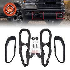 Pair Front Tow Hooks Left & Right Bezel Kit Cover For 2019-2022 Dodge Ram 1500 picture