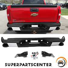 Rear Step Bumper w/Side Pads No Hole For 2007-13 Chevy Silverado GMC Sierra 1500 picture