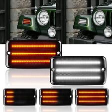 LED Front Turn Signals Lamp Amber Indicator +DRL for Jeep Wrangler TJ 1997-2006 picture