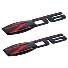 For Glossy Black C6 Z06 505 HP Emblem Fender Badge -2Pc picture