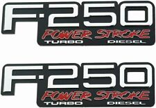 2 PCS Set 94-98 F250 Powerstroke Turbo Diesel Fender Badges Truck Emblem picture