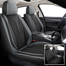 Car 5-Seat Covers PU Leather For Volkswagen Golf SportWagen 2015-2024 Gray/Black picture