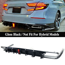 For Honda Accord 2021-2022 Gloss Black Rear Bumper Lip Splitter Spoiler Diffuser picture