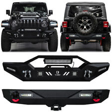 Vijay Fit 2018-2024 Jeep Wrangler JL New Front or Rear Bumper w/ LED Lights picture
