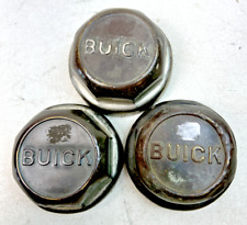 Antique Original 1920s Buick Block Letter Brass Hubcaps - Lot of 3 picture