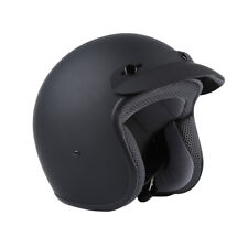 Black 3/4 Open Face Motorcycle Scooter DOT Adult Helmet Sun Visor Size S M L XL picture