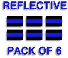 PACK OF 6 REFLECTIVE THIN BLUE LINE 3