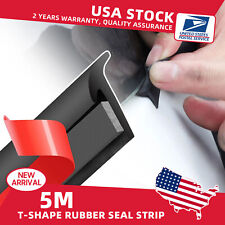 5M T-shape Rubber Seal Weather Strip Trim For Car Front Rear Windshield Sunroof picture