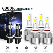 6x 6000K LED Headlight Hi/Lo+Fog Light Bulbs Combo For GMC Sierra 1500 2500 3500 picture