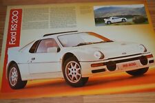 ★★1984-86 FORD RS200 HISTORY INFO SPEC ARTICLE 84 85 86 RS 200 ESCORT RACING★★ picture