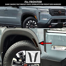 Fits 2022-24 Nissan Frontier SMOKE Front Side Markers Overlay Tint Decals Vinyl picture