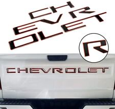 3D Raised Tailgate Insert Letters Emblem for 2019-2024 Chevrolet Silverado Model picture