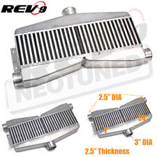 Rev9 V3 Universal Twin Turbo Intercooler FMIC 28x12x2.5 400-800HP 2-In-1-Out picture