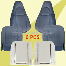 For 03-14 Chevy Express & GMC Savana Front Seat Cover Dark Gray & Foam Cushion picture