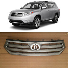 Front Upper Bumper Grille Assembly for 2011 2012 2013 Toyota Highlander Silver picture